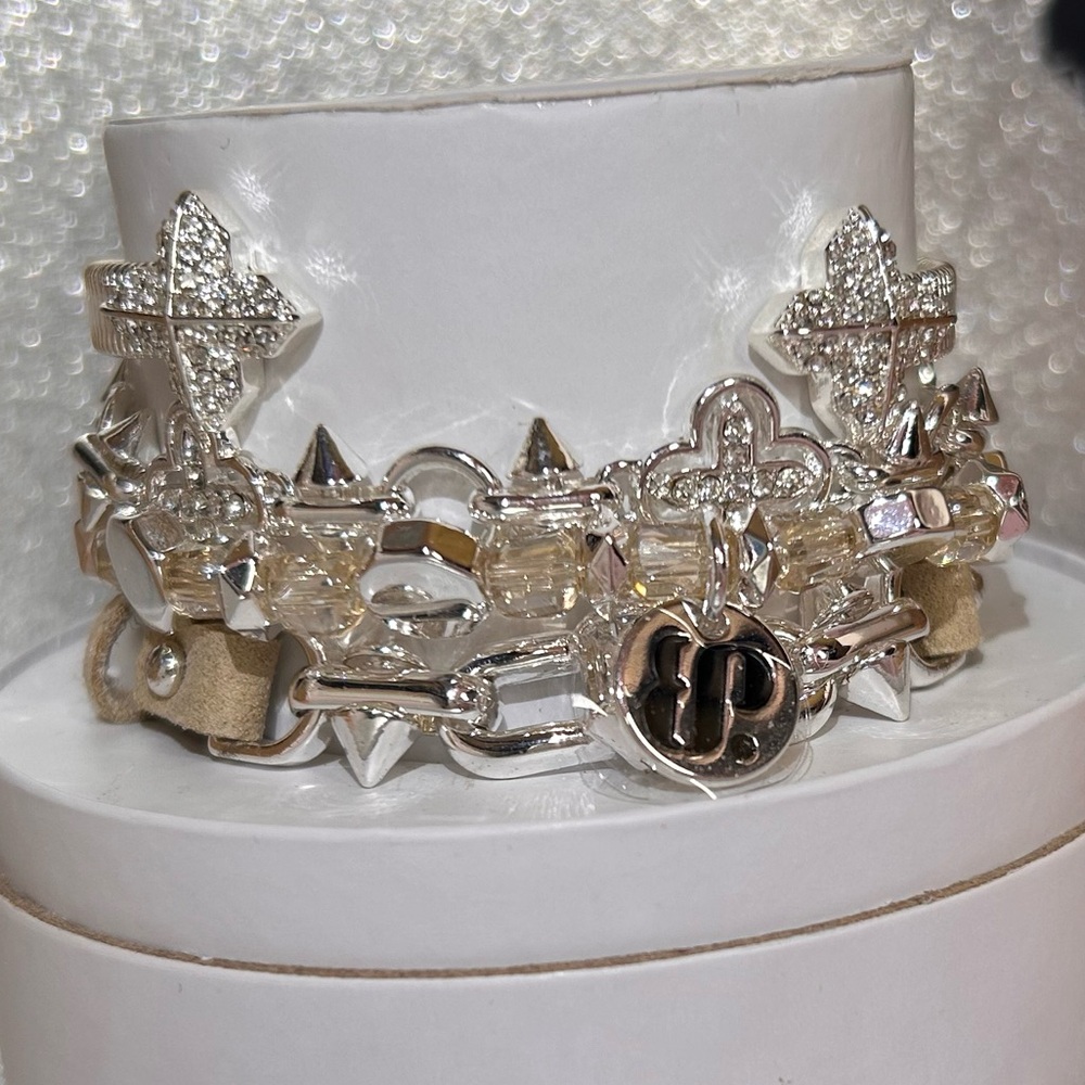 Bomb Party Summer Stacks 2025 “Live Out Loud Gorgeous” 4 Silver Plated Bracelets - Picture 6 of 6